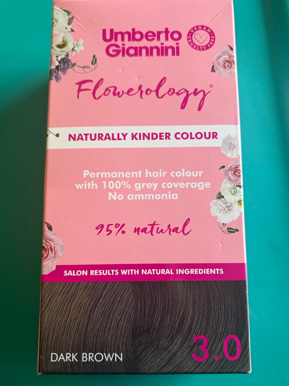 Umberto Giannini Flowerology Permanent Hair Colour — Dark Brown 3.0